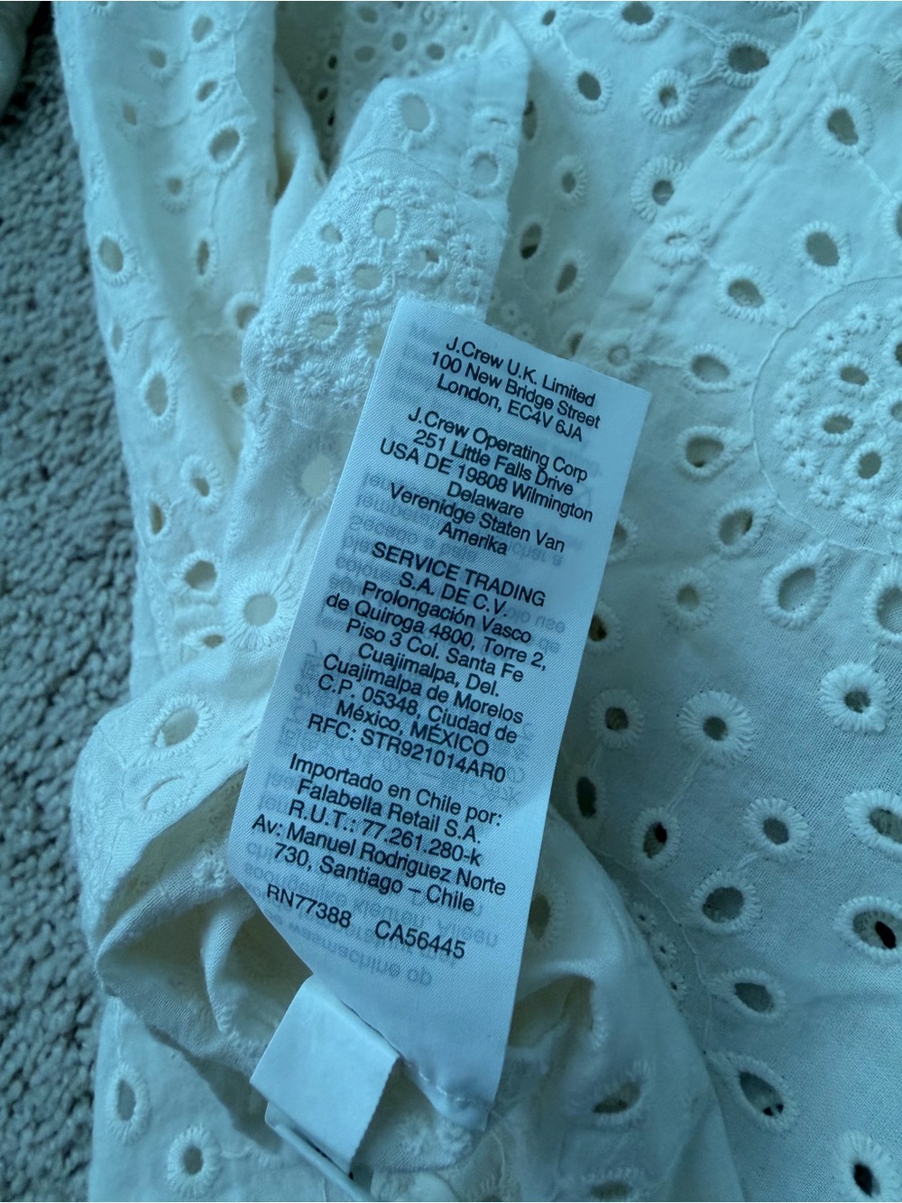 J. Crew White Eyelet Puff-Sleeve Peasant Top - Picture 7 of 7